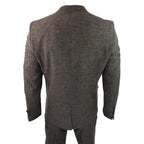 STZ31A - Men's Wool 3 Piece Suit Double Breast Waistcoat Tweed Blinders Classic 1920s Oak