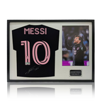 Lionel Messi Signed Inter Miami CF Away Shirt Classic Frame