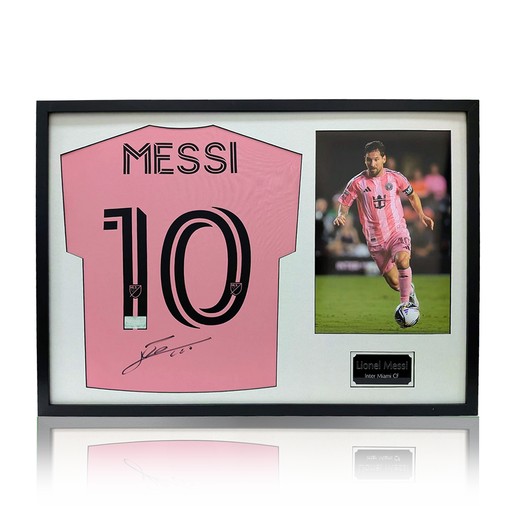 Lionel Messi Signed Inter Miami CF Shirt Classic Frame