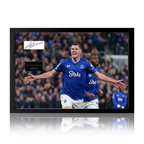 Michael Keane Signed Everton Plaque Iconic Frame