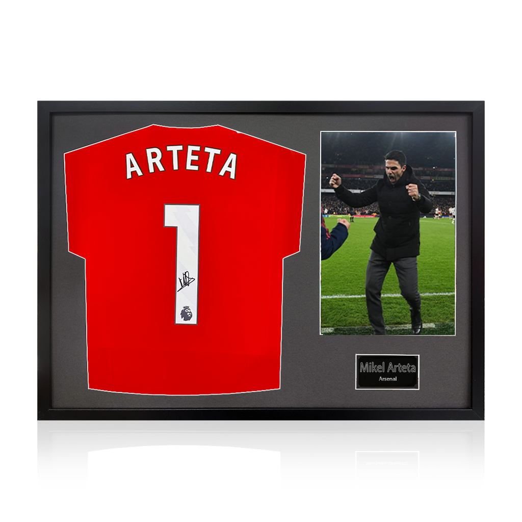 Mikel Arteta Signed Arsenal Shirt Classic Frame