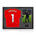 Mikel Arteta Signed Arsenal Shirt Classic Frame