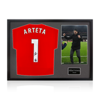Mikel Arteta Signed Arsenal Shirt Classic Frame
