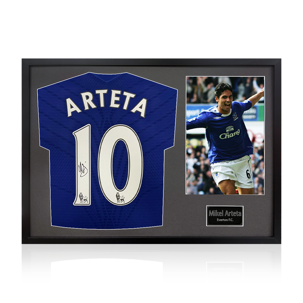 Mikel Arteta Signed Everton Shirt Classic Frame