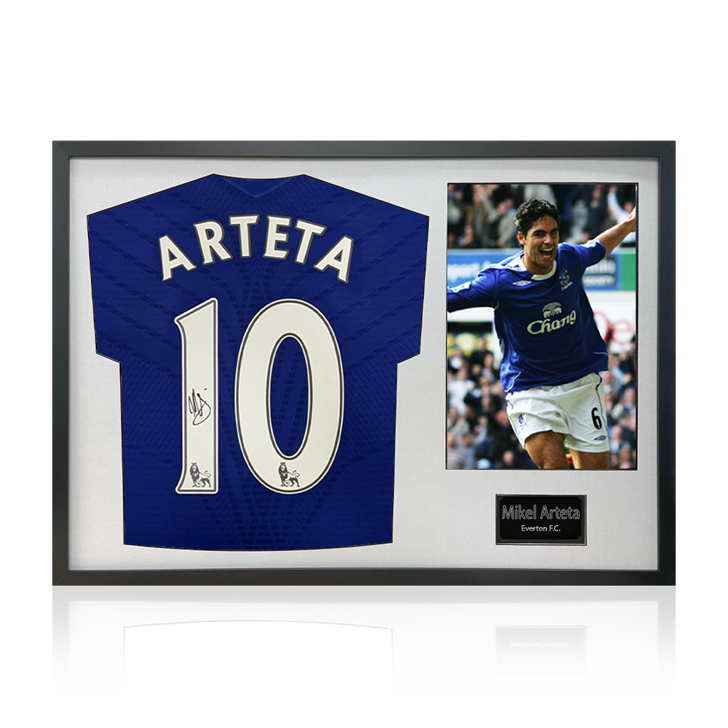 Mikel Arteta Signed Everton Shirt Classic Frame