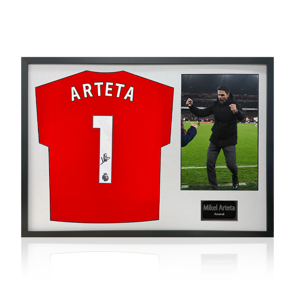 Mikel Arteta Signed Arsenal Shirt Classic Frame