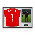 Mikel Arteta Signed Arsenal Shirt Classic Frame