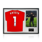 Mikel Arteta Signed Arsenal Shirt Classic Frame