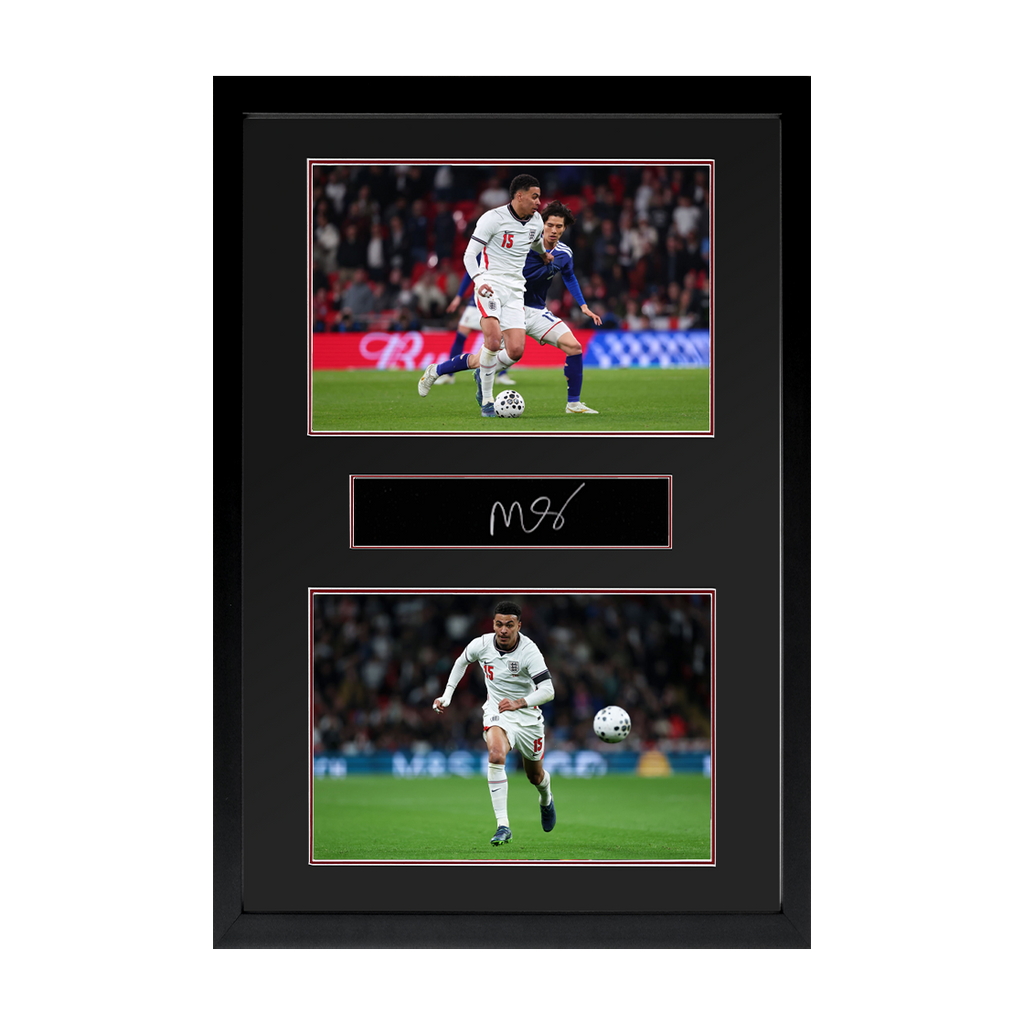 Morgan Rogers Signed England Plaque Iconic Frame