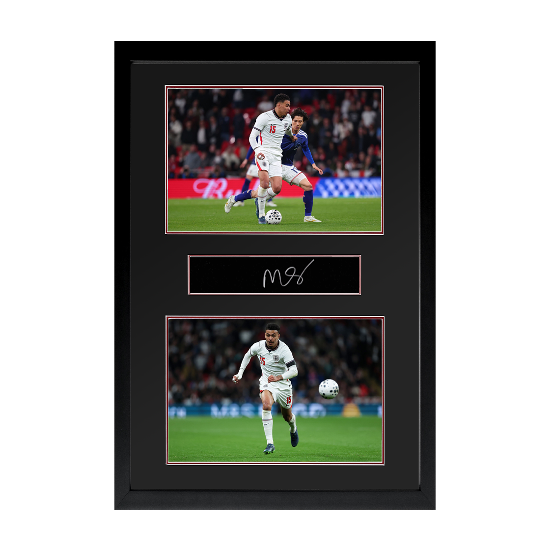 Morgan Rogers Signed England Plaque Iconic Frame