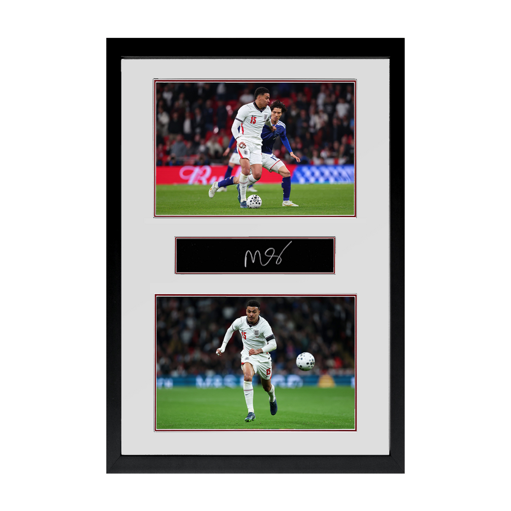 Morgan Rogers Signed England Plaque Iconic Frame