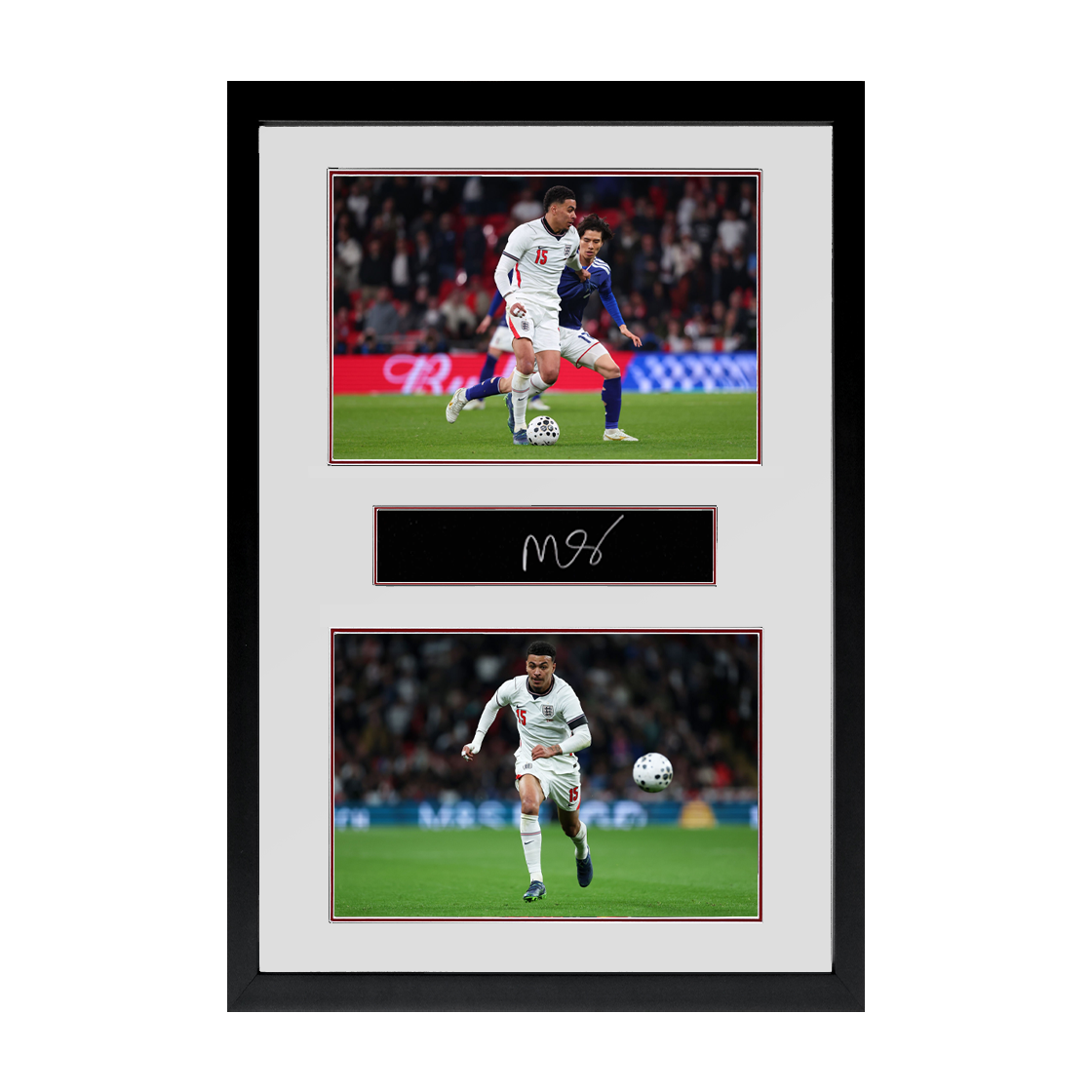 Morgan Rogers Signed England Plaque Iconic Frame