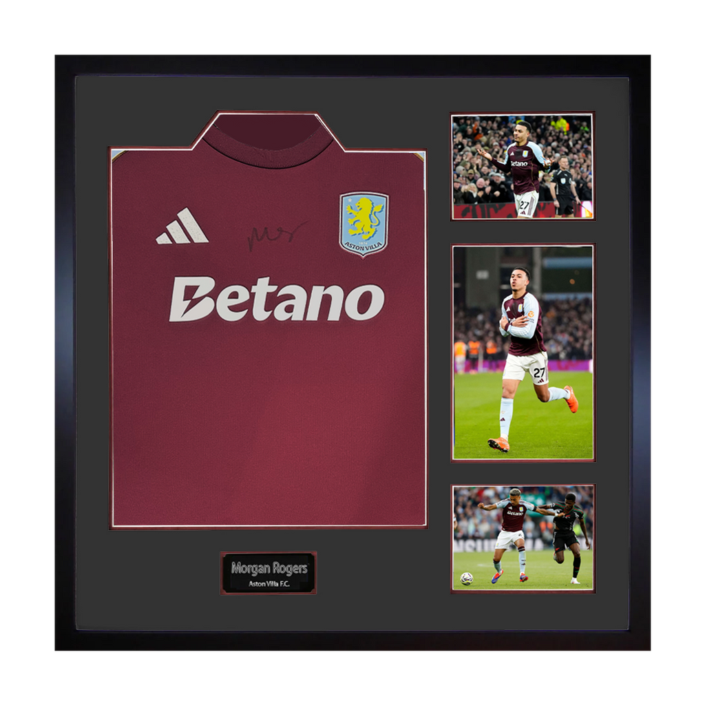 Morgan Rogers Signed Aston Villa Shirt Elite Frame