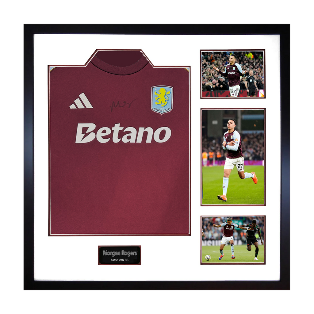 Morgan Rogers Signed Aston Villa Shirt Elite Frame
