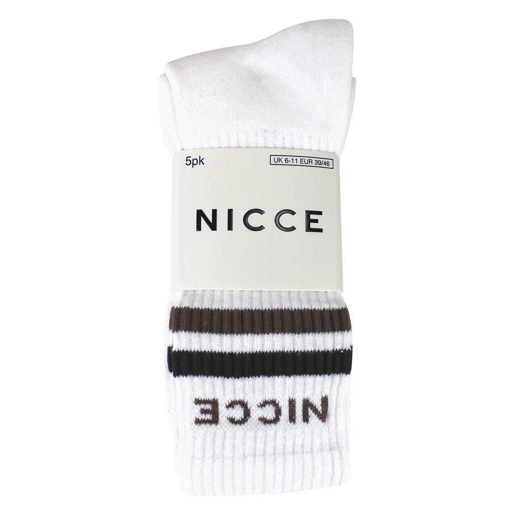 5 Pack Mens Crew Socks - Soft Breathable Cotton Everyday Socks