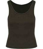 Organic Cotton Ribbed Tank Top: Womens
