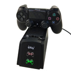 iplay Dual Port Charging Dock Station Stand / Controller Charging Stand for For Sony Playstation 4 PS4 & Slim PS4 Pro with LED Display Indicator Screen, HBP-119
