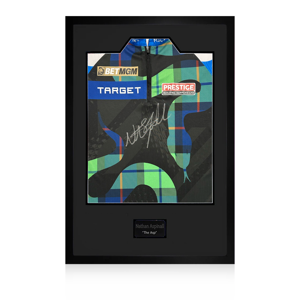 Nathan Aspinall Signed Match Issue Scotland Shirt Premium Frame