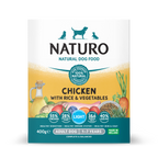 7 x Naturo Adult Dog Tray Chicken & Rice Light  - 400GM