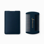 SERRATED Wooden Beard Comb with Case - Mens Tool
