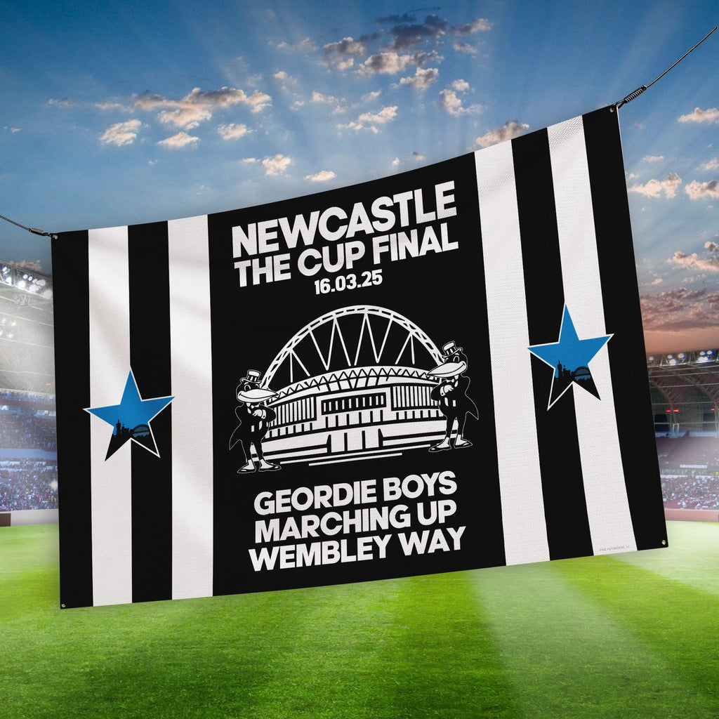 Newcastle Cup Final - Banner - Stripes - Two Sizes