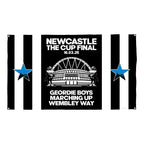 Newcastle Cup Final - Banner - Stripes - Two Sizes