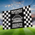 Newcastle Cup Final - Banner - Chequered - Two Sizes