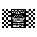 Newcastle Cup Final - Banner - Chequered - Two Sizes