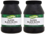 2 x Newforge Sliced Black Olives In Brine 2.4Kg