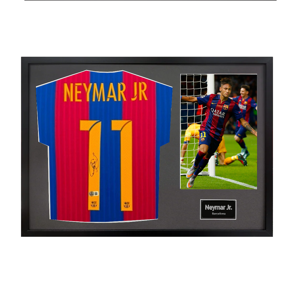 Neymar Jr Signed FC Barcelona Shirt Classic Frame