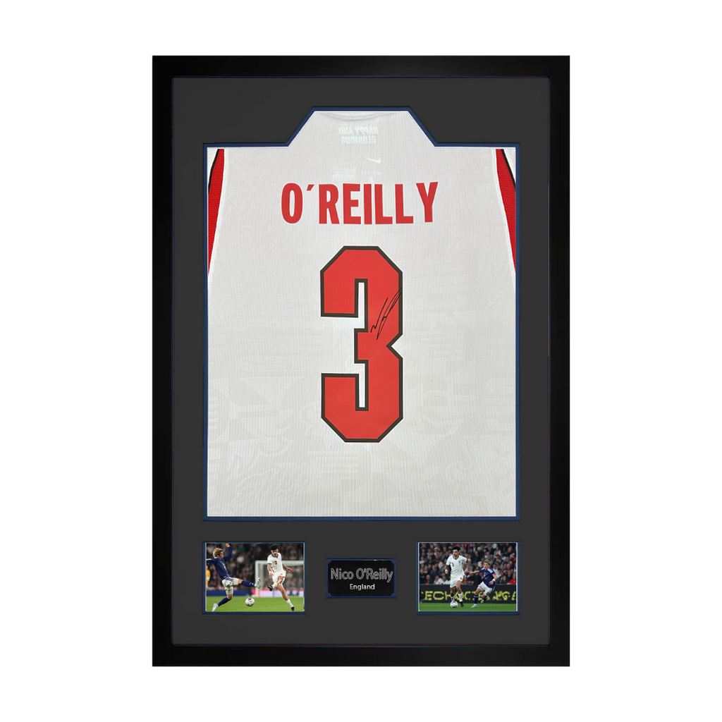Nico O'Reilly Signed England Premium Frame