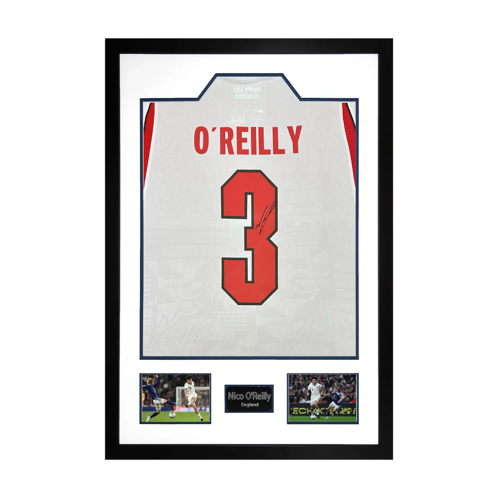 Nico O'Reilly Signed England Premium Frame