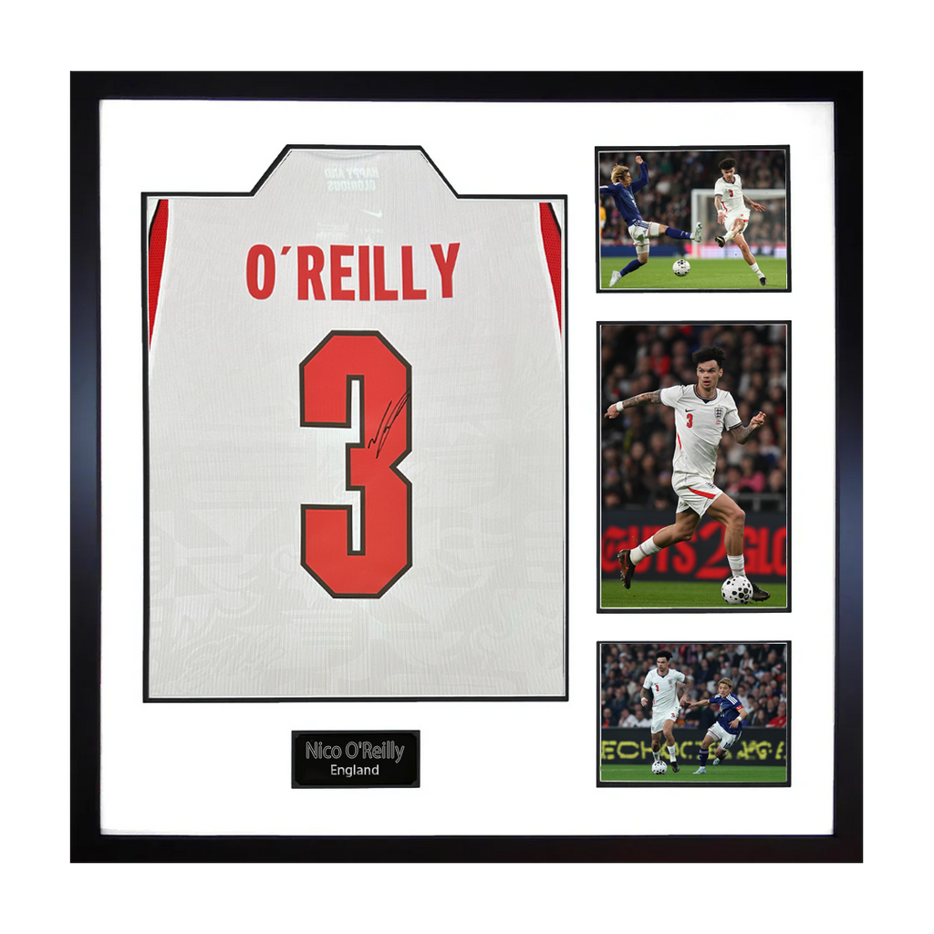Nico O'Reilly Signed England Elite Frame