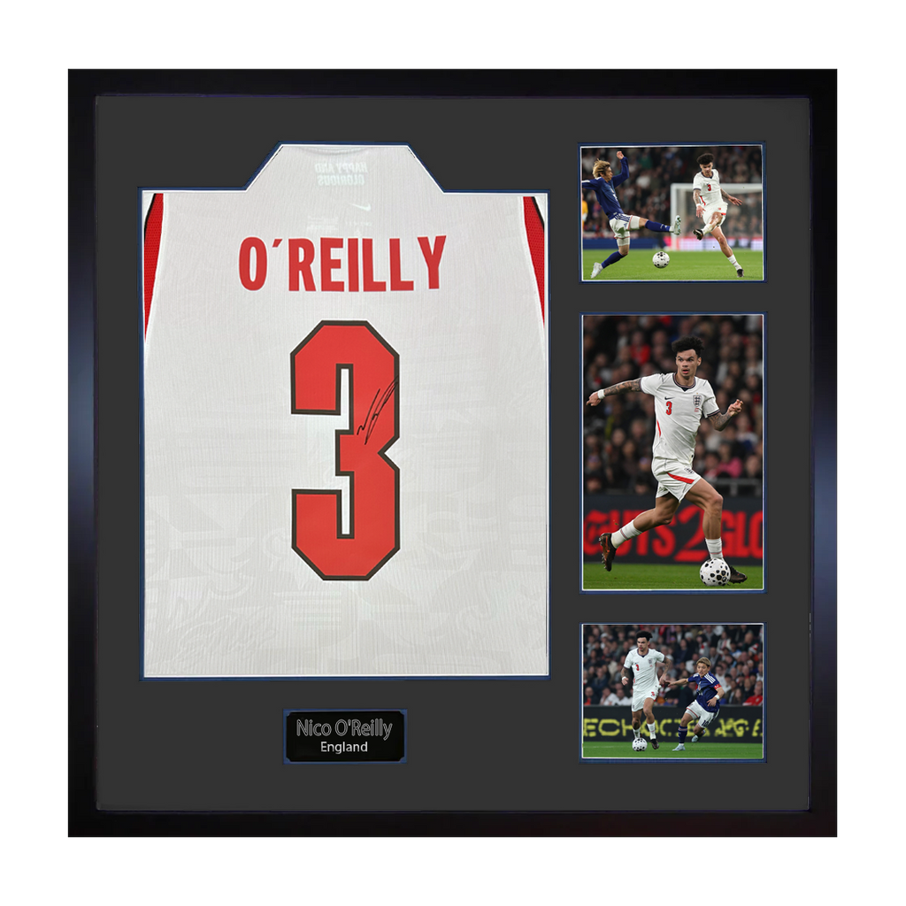 Nico O'Reilly Signed England Elite Frame