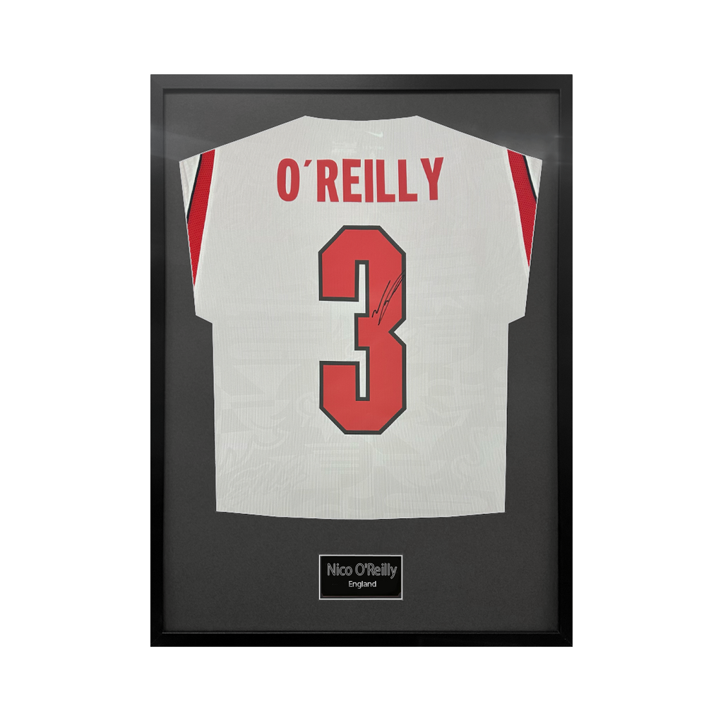 Nico O'Reilly Signed England Standard Frame