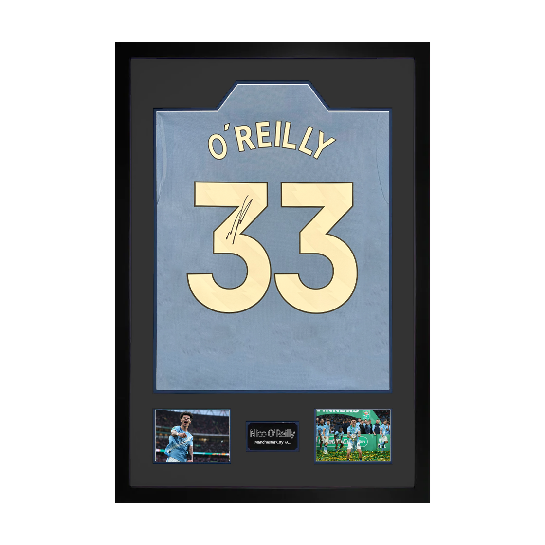 Nico O'Reilly Signed Manchester City Premium Frame