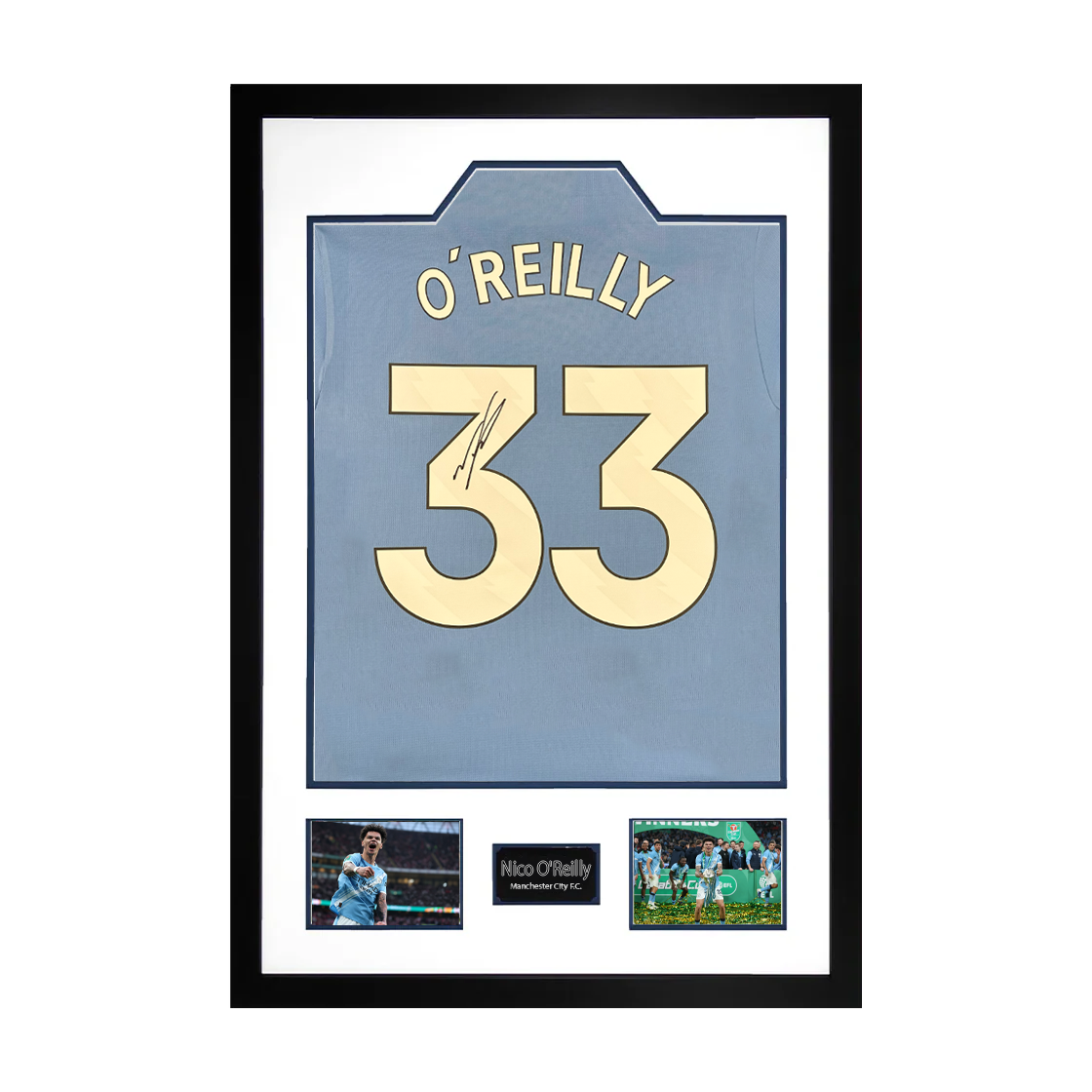 Nico O'Reilly Signed Manchester City Premium Frame