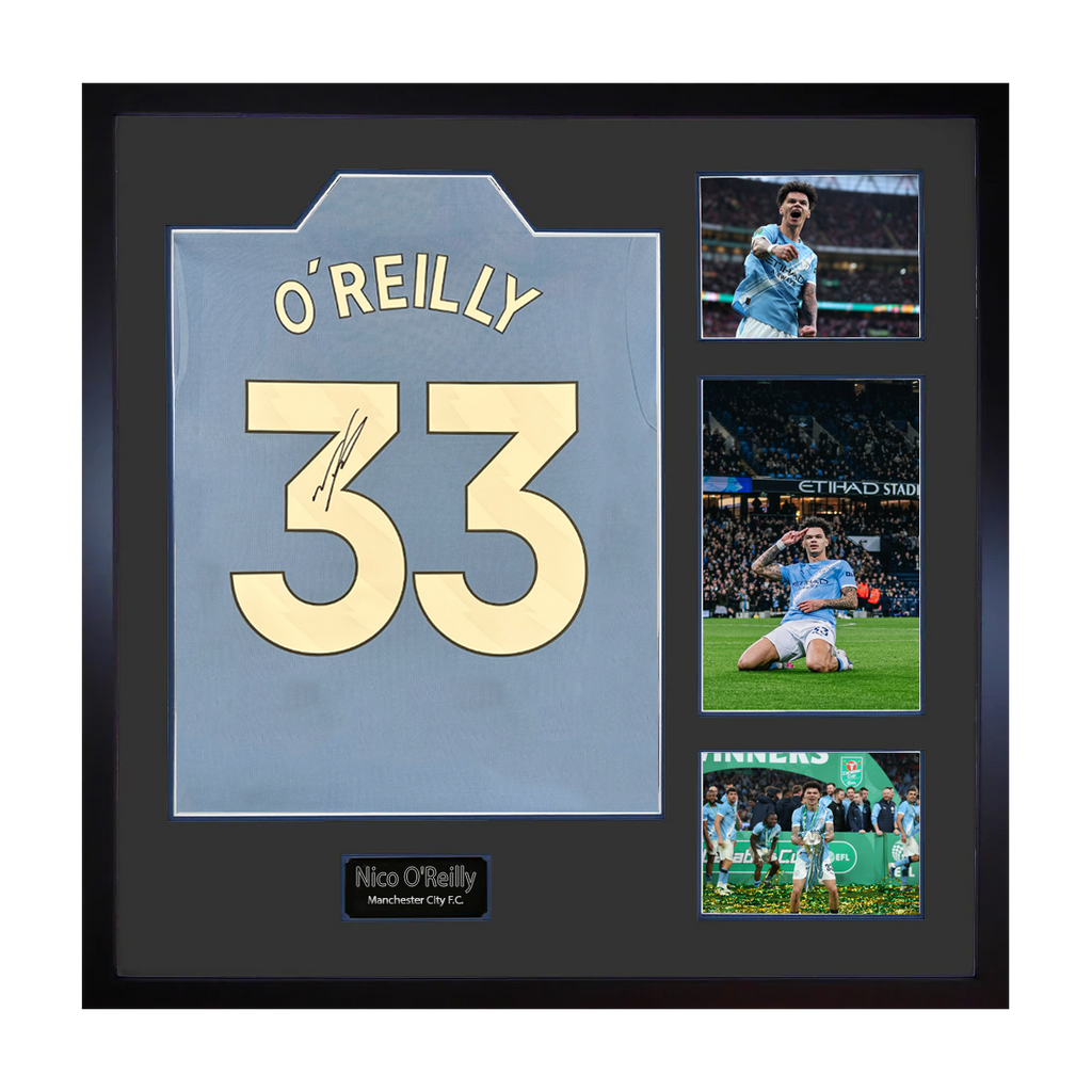 Nico O'Reilly Signed Manchester City Elite Frame