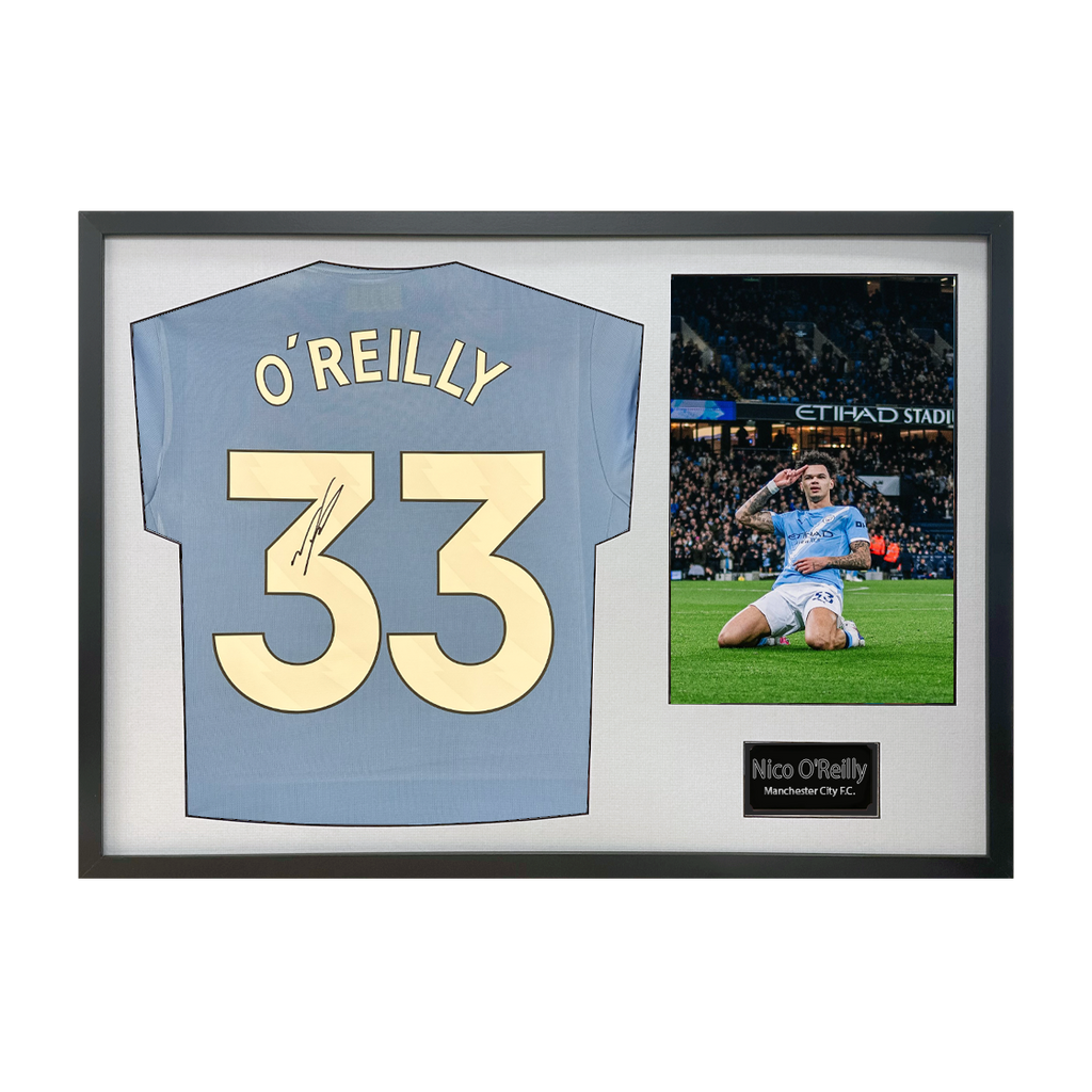 Nico O'Reilly Signed Manchester City Classic Frame