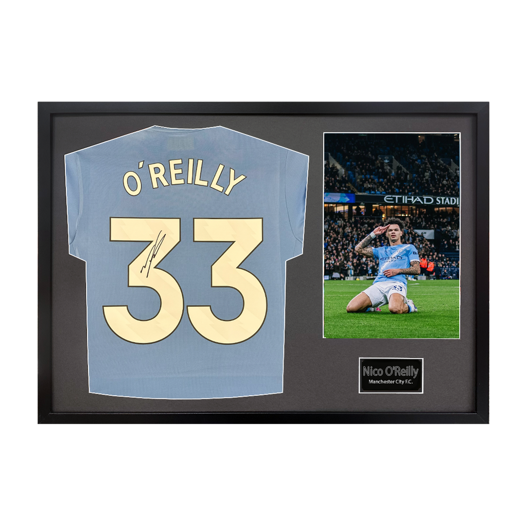 Nico O'Reilly Signed Manchester City Classic Frame