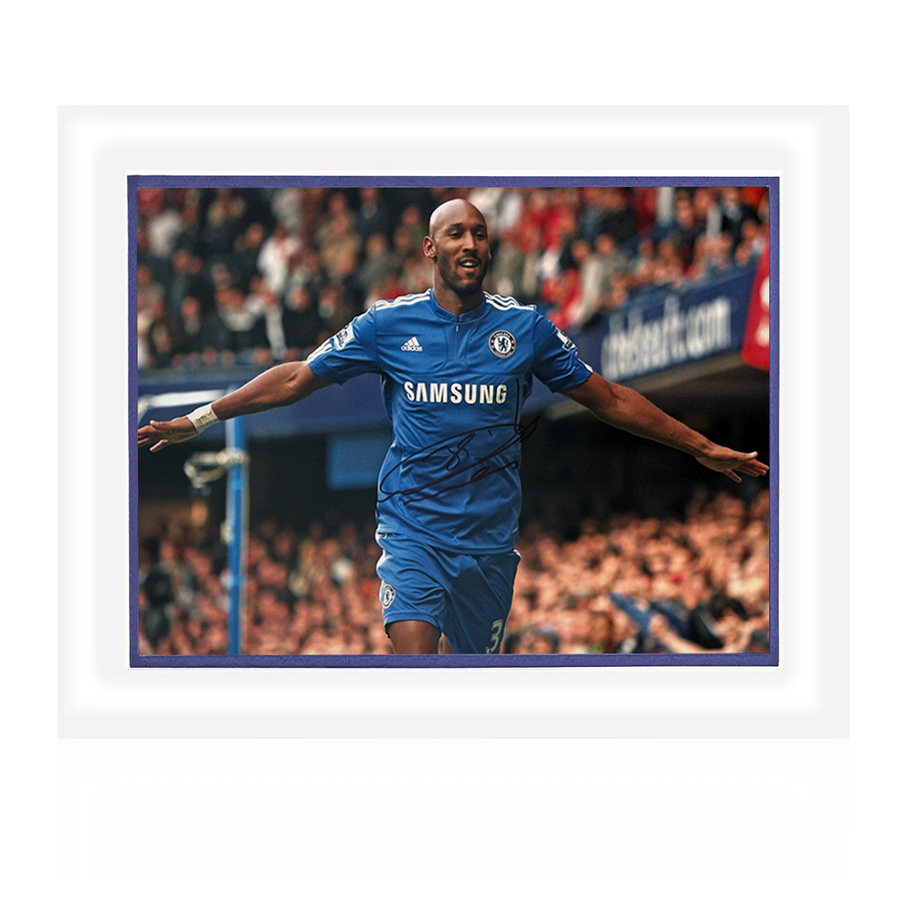 Nicolas Anelka Signed Chelsea Deluxe Mount