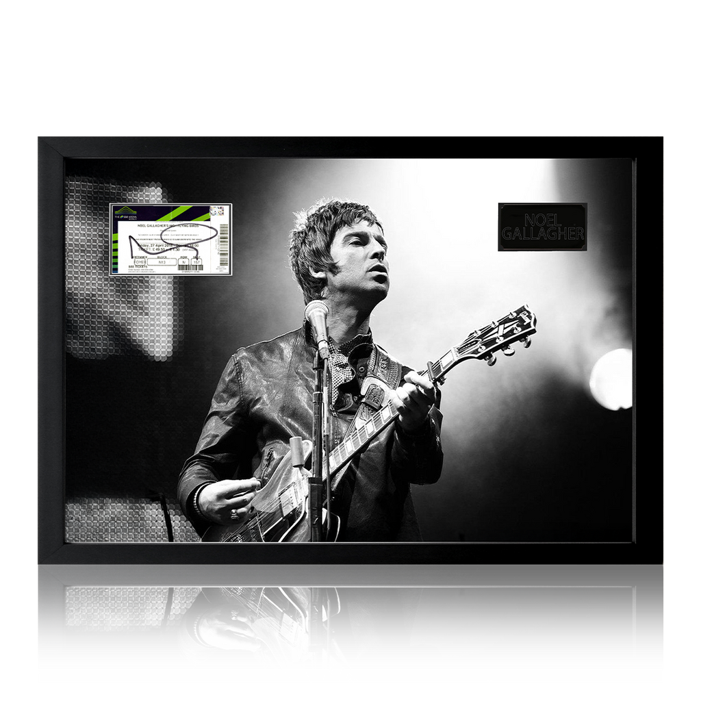 Noel Gallagher Signed High Flying Birds Ticket Iconic Frame (Beckett)