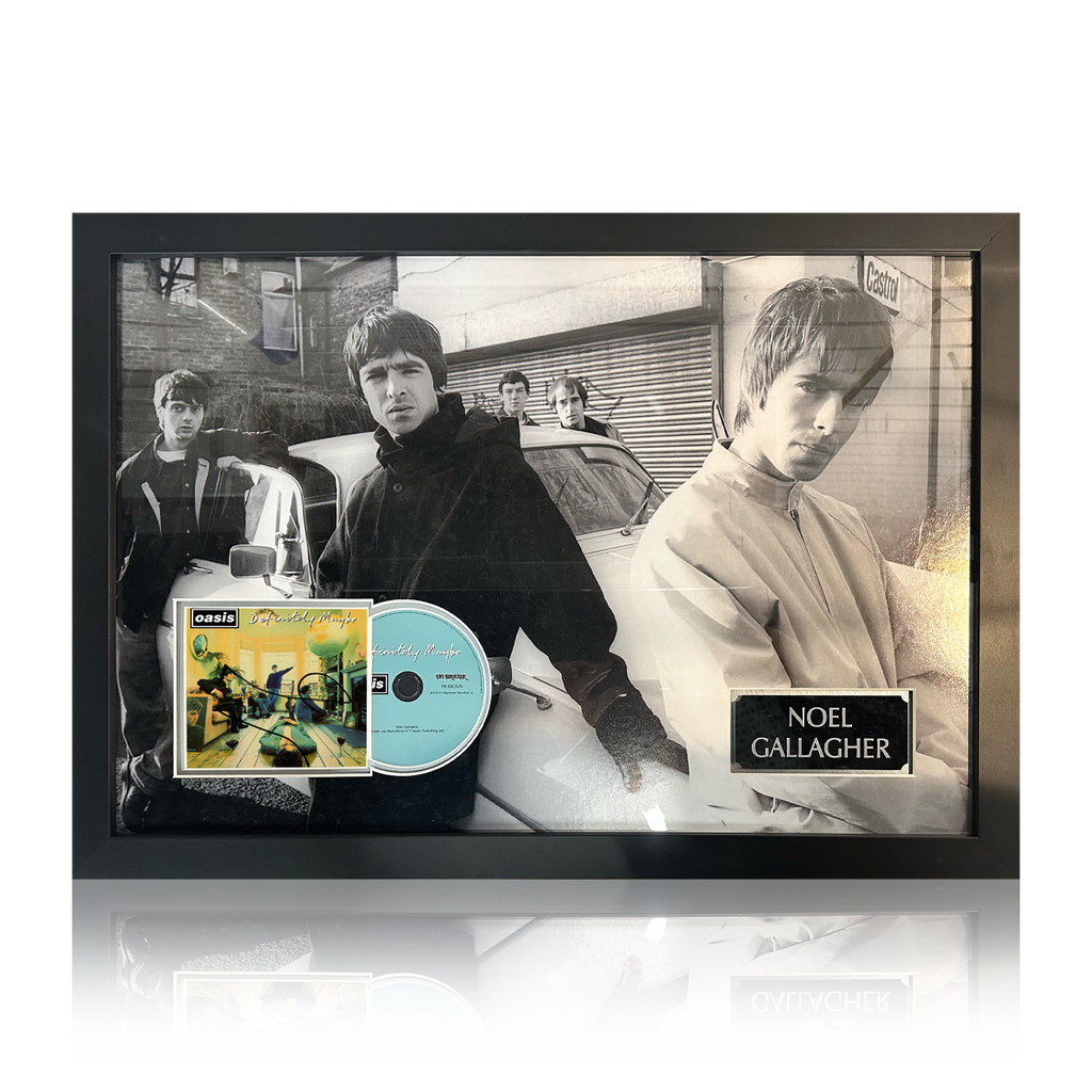 Noel Gallagher Signed Definitely Maybe CD Iconic Frame (Beckett)