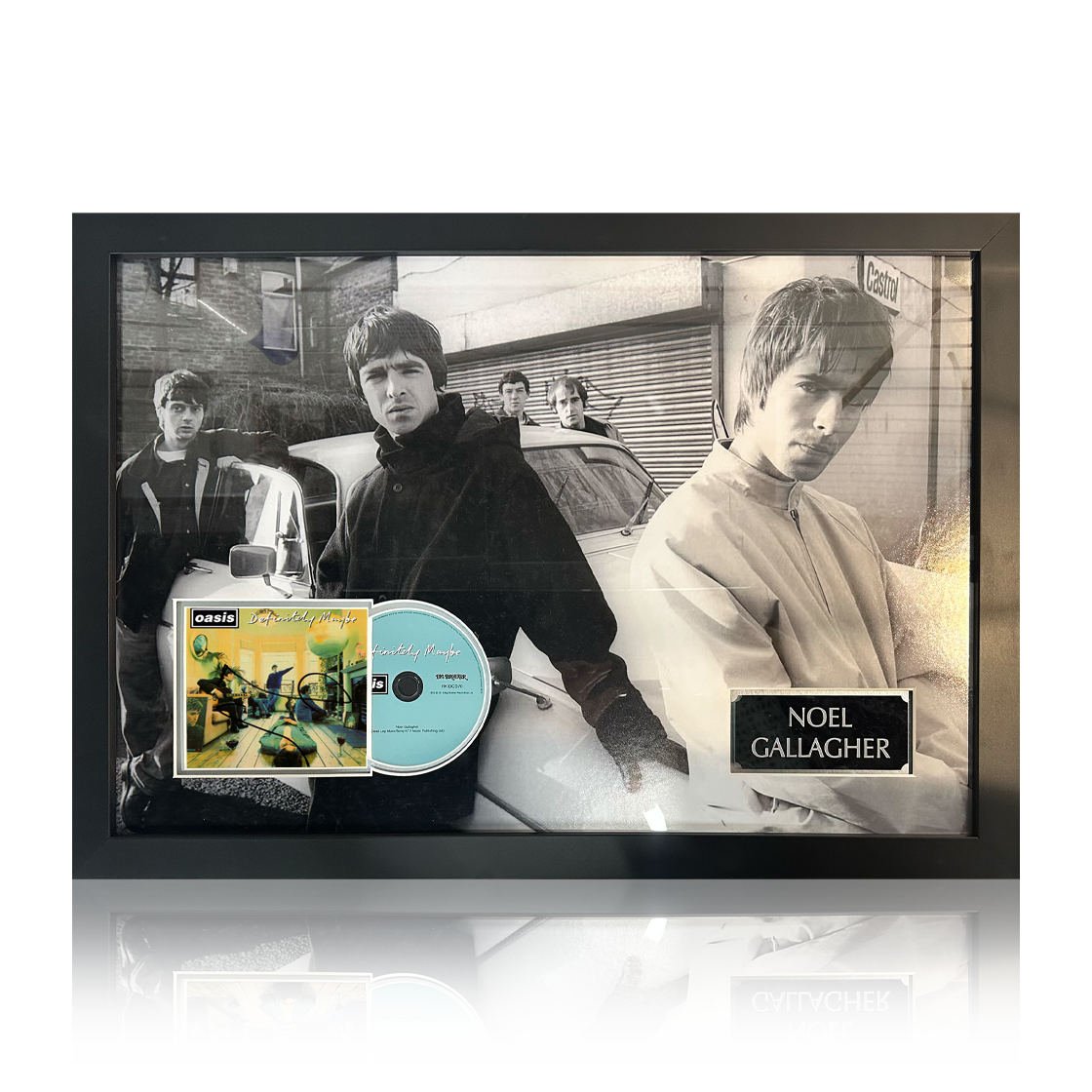 Noel Gallagher Signed Definitely Maybe CD Iconic Frame (Beckett)