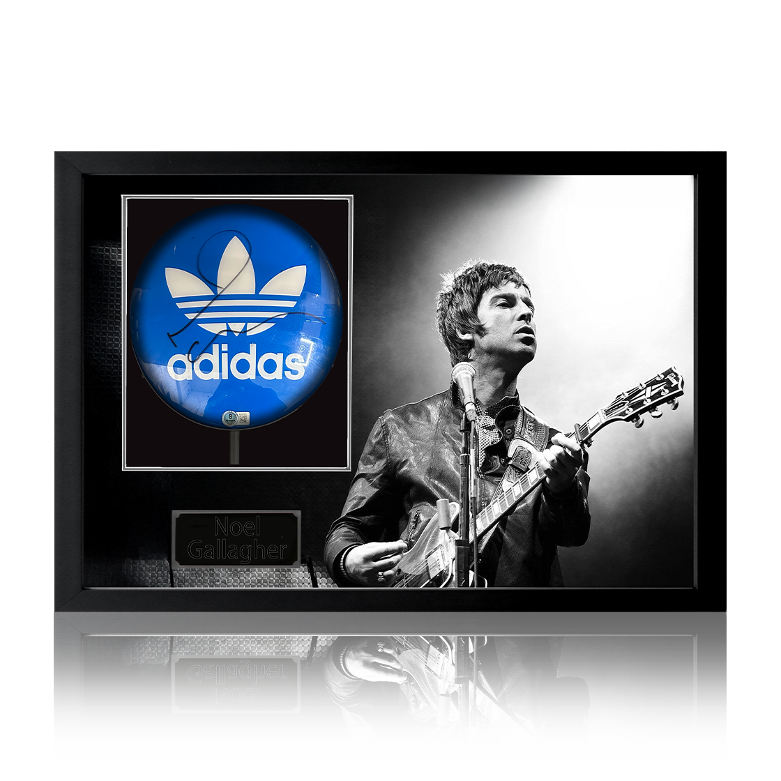 Noel Gallagher Signed Adidas Sign Iconic Frame (Beckett)