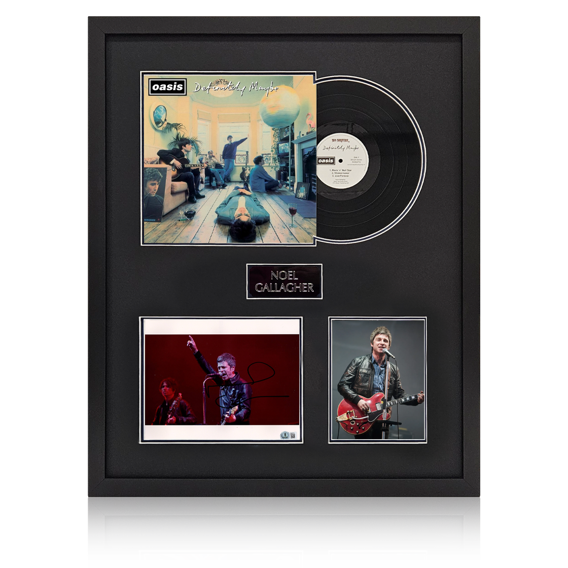 Noel Gallagher Signed 10x8 Image LP Elite Frame (Beckett)