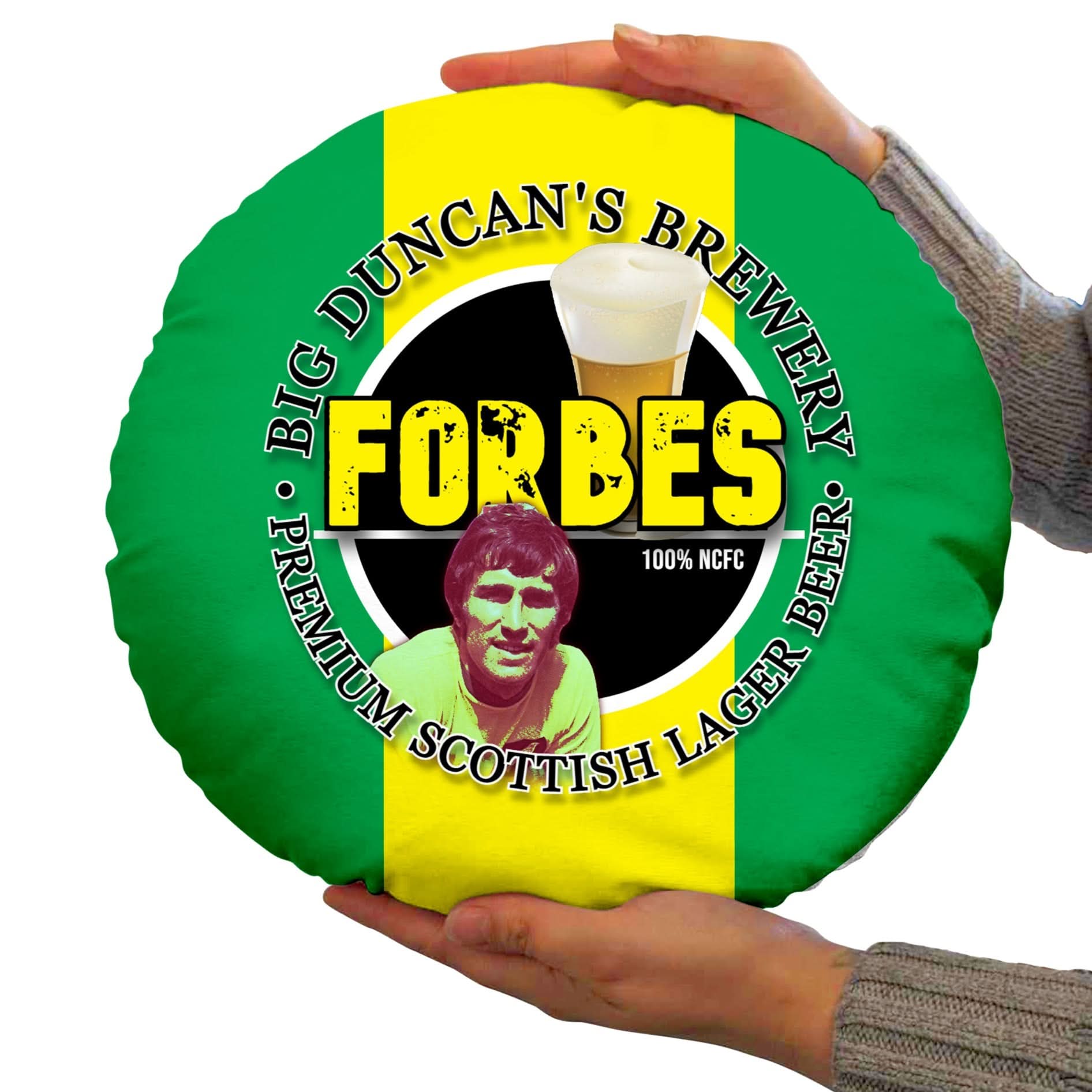 Norwich Forbes - Football Legends - Circle Cushion 14"