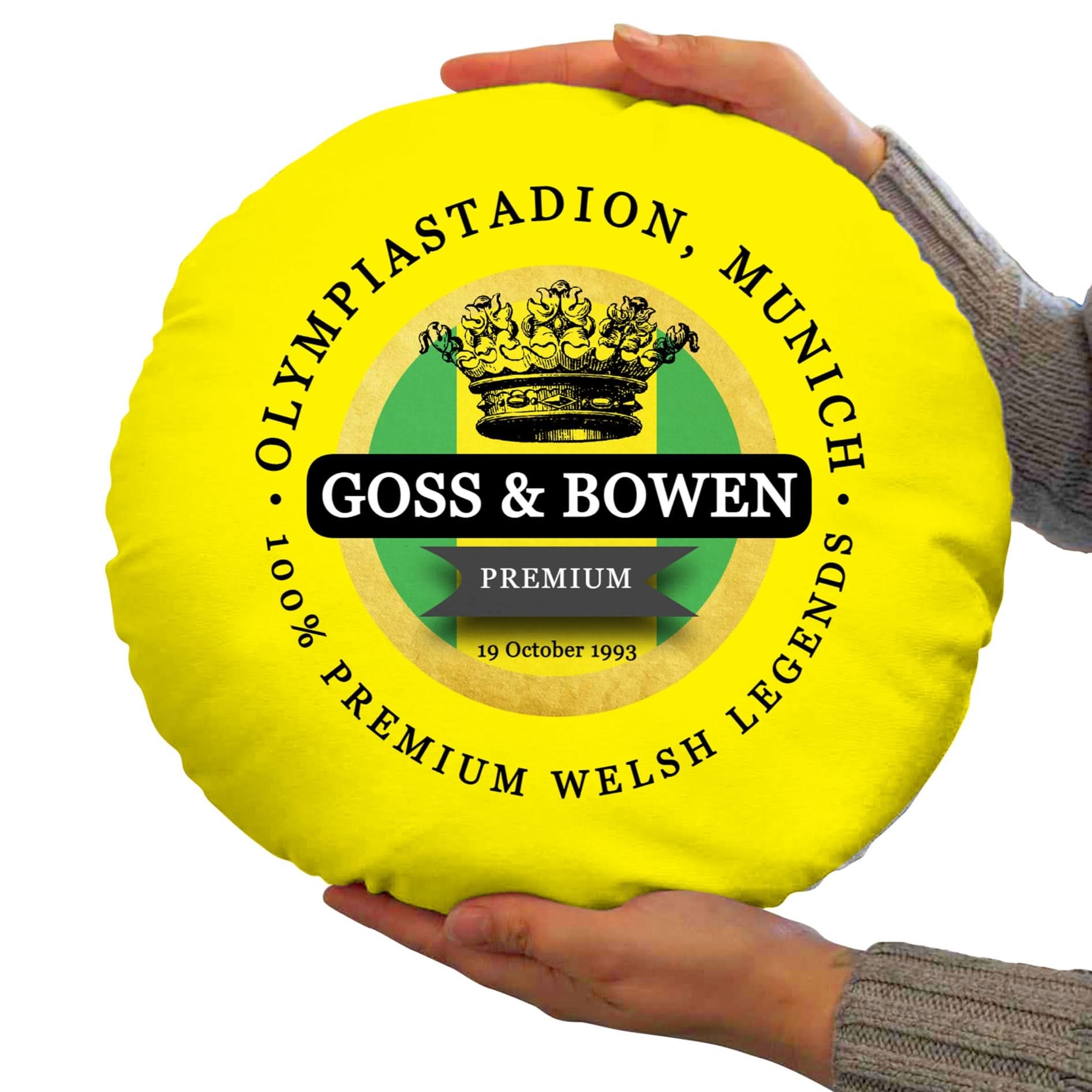 Norwich Goss Bowen - Football Legends - Circle Cushion 14"
