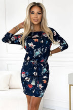 Numoco sporty dress with sleeves, pockets and binding