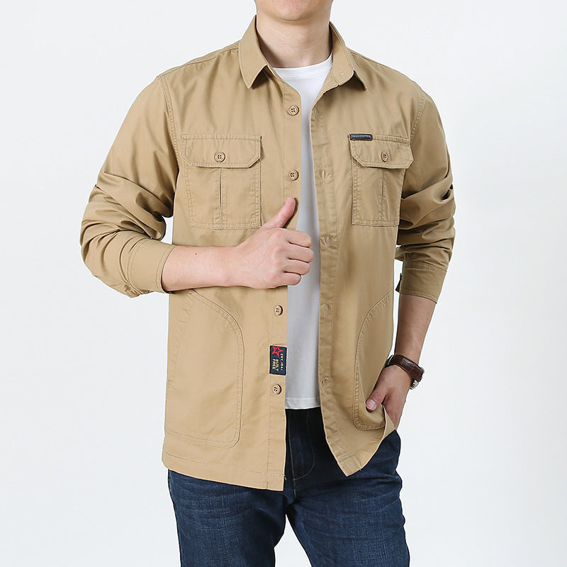 Men’s Lightweight Long Sleeve Shirt – Casual, Breathable, Plus Size (All Seasons)